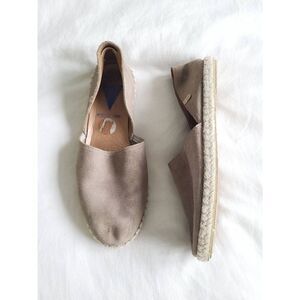 Verbenas Carmen Espadrilles Flats Women's Size EU 41 Beige Leather Suede Slip-On